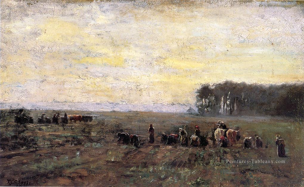 Scène de foin Impressionniste Indiana paysages Théodore Clement Steele Peintures à l'huile